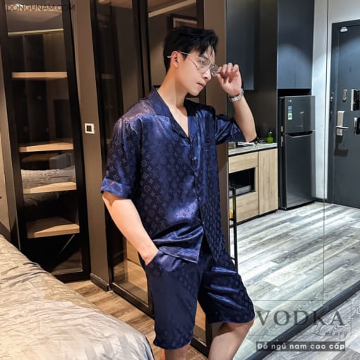 Bộ Đồ Ngủ Pijama Lụa Satin Cao Cấp LV02 - Vodka Luxury - Ảnh 3