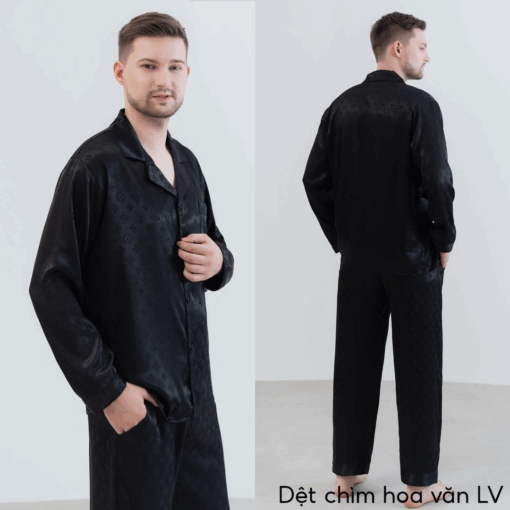 Bộ Đồ Ngủ Pijama Lụa Satin Cao Cấp LV14- Vodka Luxury