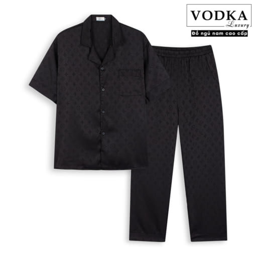 Đồ Ngủ Nam Pijama Chất Lụa Gấm Cao Cấp LV34 - Vodka Luxury - Ảnh 4