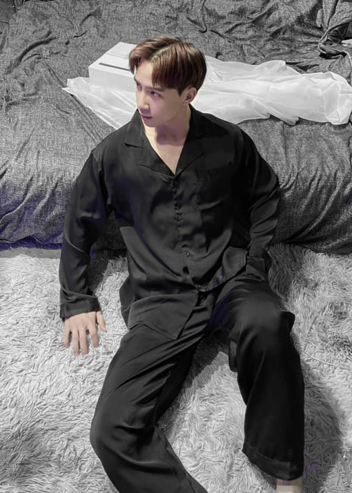 Đồ Ngủ Nam Pijama Lụa Ngọc Trai Cao Cấp T14 - Vodka Luxury - Ảnh 4