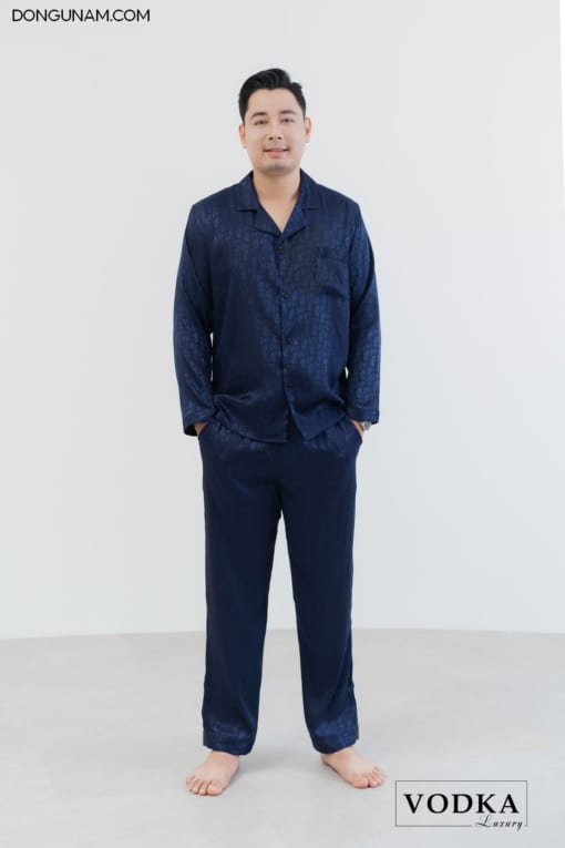 Đồ Ngủ Nam Pijama Vodka Luxury Chất Lụa Gấm Cao Cấp D12 - Ảnh 6