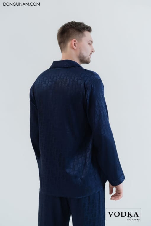 Đồ Ngủ Nam Pijama Vodka Luxury Chất Lụa Gấm Cao Cấp D12 - Ảnh 2
