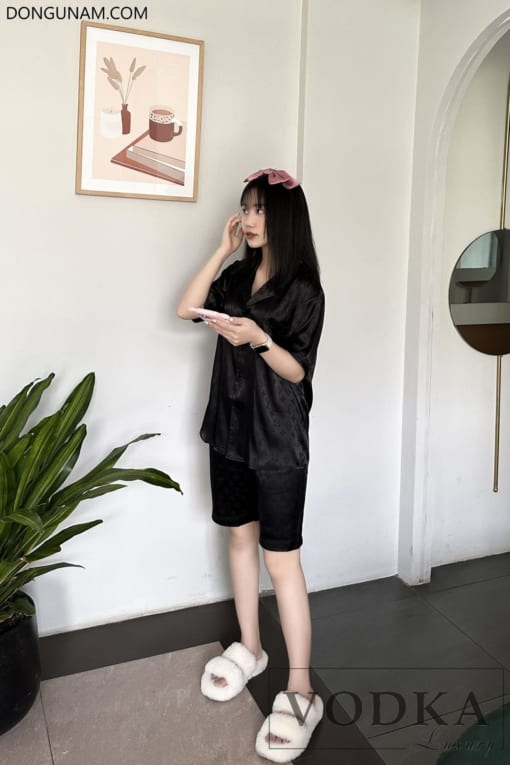 Đồ Ngủ Nam Pijama Vodka Luxury Chất Lụa Gấm Cao Cấp LV04 - Ảnh 5