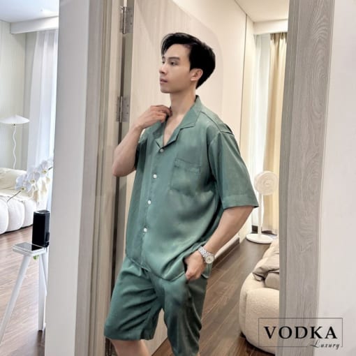 Đồ Ngủ Nam Chất Lụa Gấm Xước T07X - Vodka Luxury