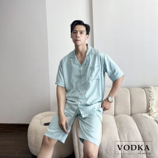 Đồ Ngủ Nam Chất Lụa Gấm Cao Cấp G07N - Vodka Luxury - Ảnh 2