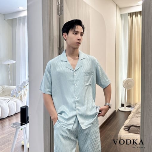 Đồ Ngủ Nam Chất Lụa Gấm Cao Cấp G07N - Vodka Luxury