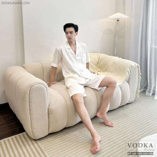 Đồ Ngủ Nam Pijama Lụa Gấm T05V - Vodka Luxury - Ảnh 3