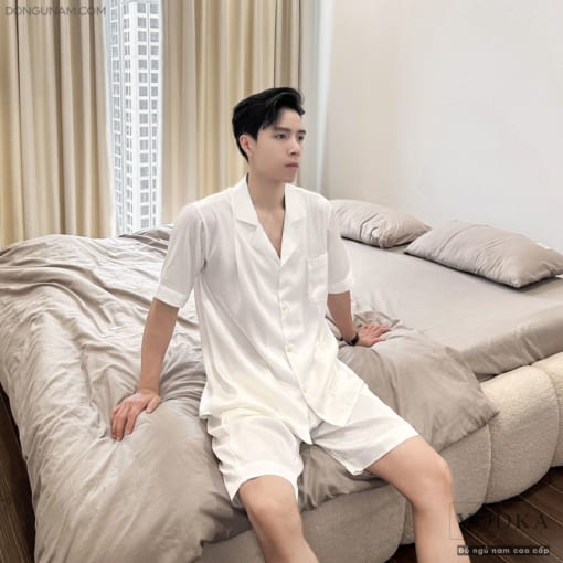 Đồ Ngủ Nam Pijama Lụa Gấm T05V - Vodka Luxury - Ảnh 5
